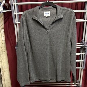 Old Navy Men's Charcoal Zip-Up Shirt